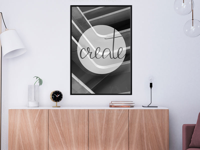 Poster - Create  - zwart