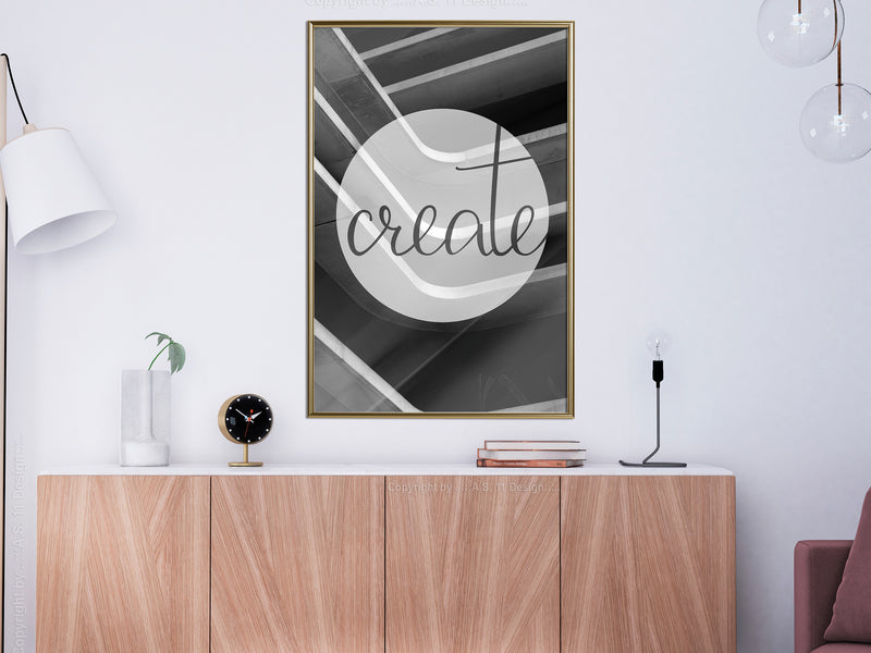Poster - Create  - goud