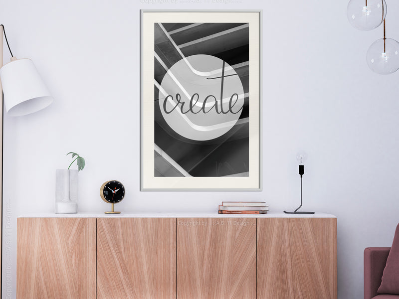 Poster - Create  - wit passepartout
