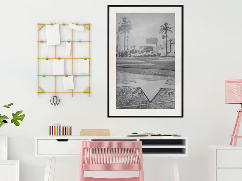 Poster - Walk of Fame  - zwart passepartout