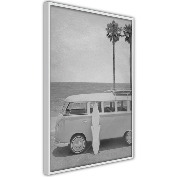 Poster - Hippie Van II  - wit