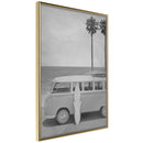 Poster - Hippie Van II  - goud