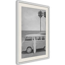 Poster - Hippie Van II  - wit passepartout