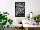 Poster - City Map: Porto (Dark)  - zwart