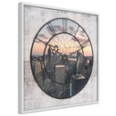 Poster - City Clock (Square)  - wit