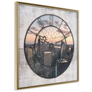 Poster - City Clock (Square)  - goud