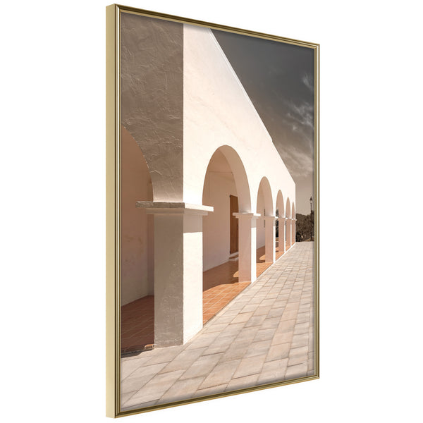 Poster - Sunny Colonnade  - goud