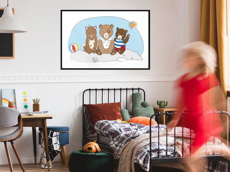 Poster - Holidays at the Seaside  - zwart