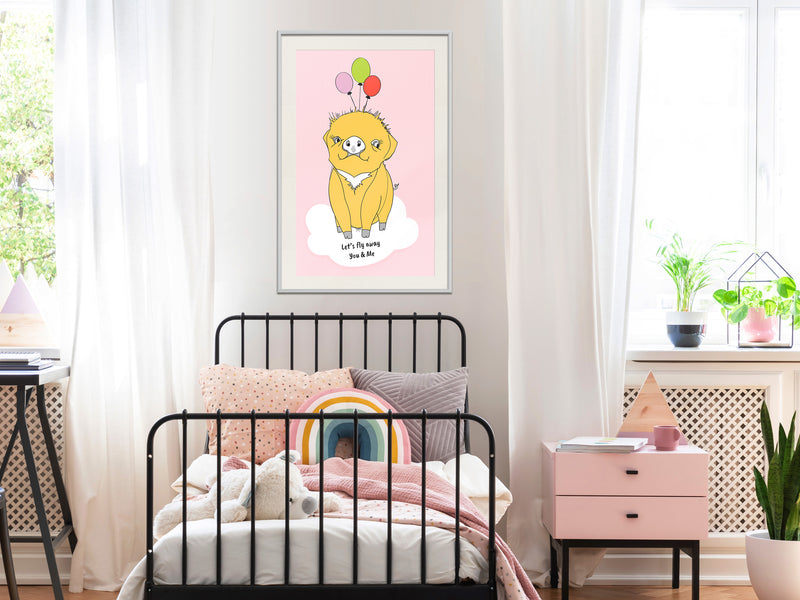 Poster - Birthday Wish  - wit passepartout
