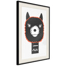 Poster - Cute Smile  - zwart passepartout