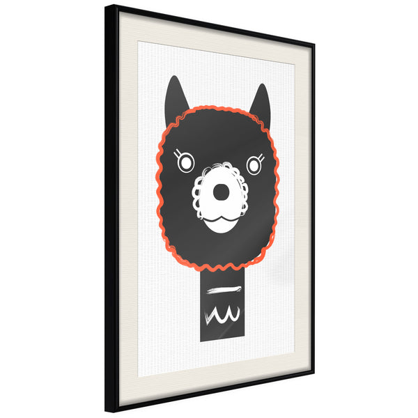 Poster - Cute Smile  - zwart passepartout