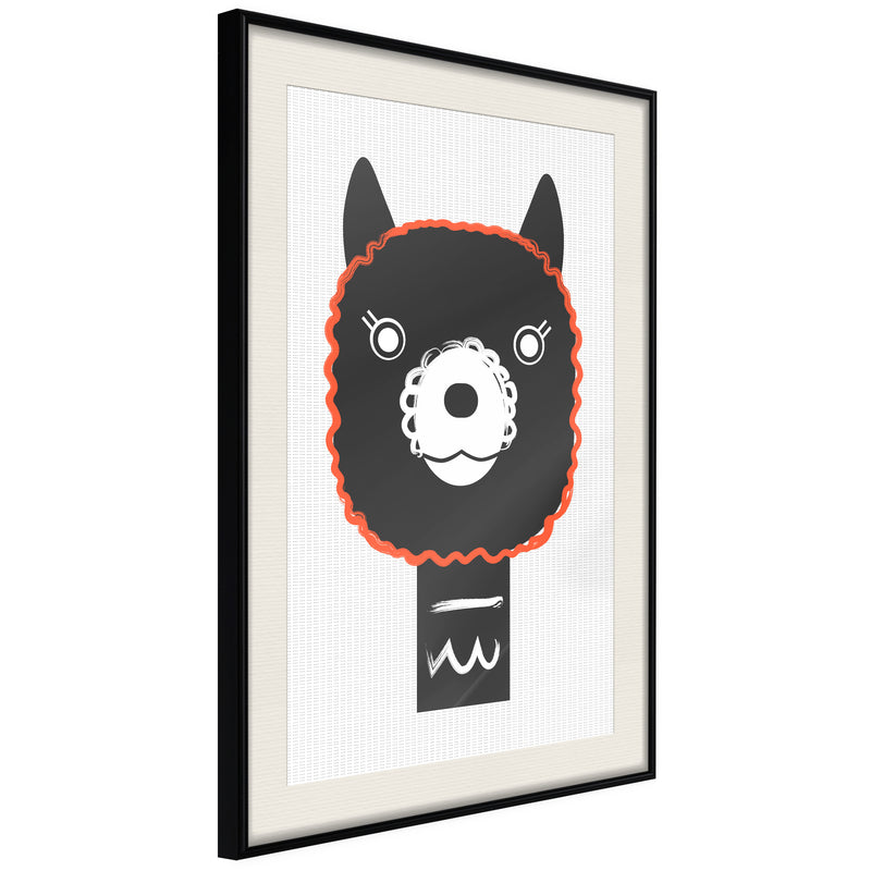 Poster - Cute Smile  - zwart passepartout