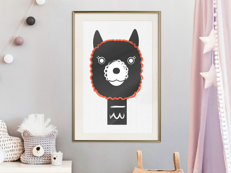 Poster - Cute Smile  - goud passepartout