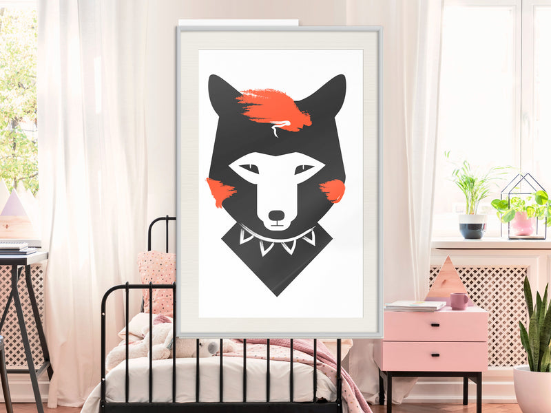 Poster - Cute Redhead  - wit passepartout