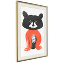 Poster - Little Bear  - goud passepartout