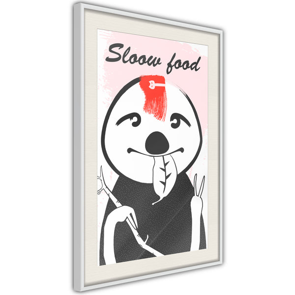 Poster - Sloth's Favourite Food   - wit passepartout