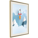 Poster - Bye Bye Earth!  - goud passepartout