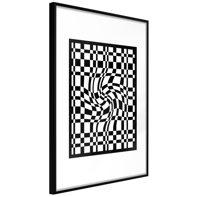 Poster - Op Art  - zwart