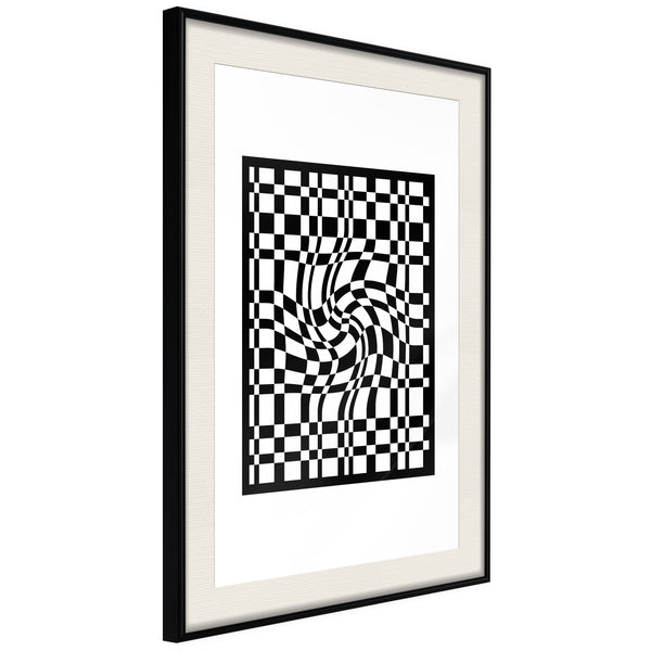 Poster - Op Art  - zwart passepartout