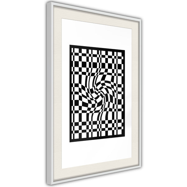 Poster - Op Art  - wit passepartout