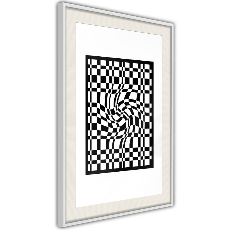 Poster - Op Art  - wit passepartout