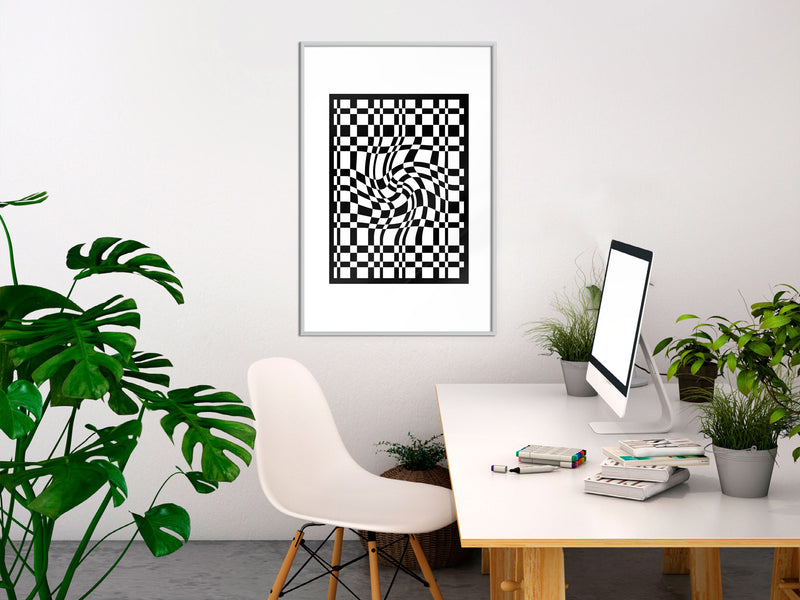 Poster - Op Art  - wit