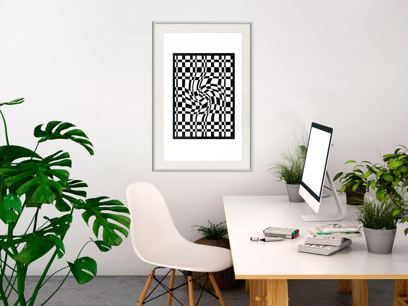 Poster - Op Art  - wit passepartout