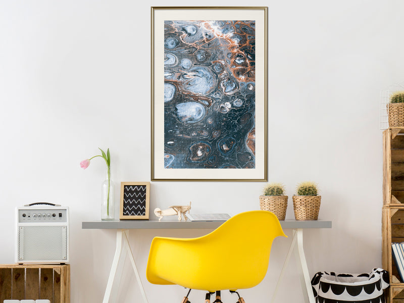 Poster - Surface of the Unknown Planet I  - goud passepartout