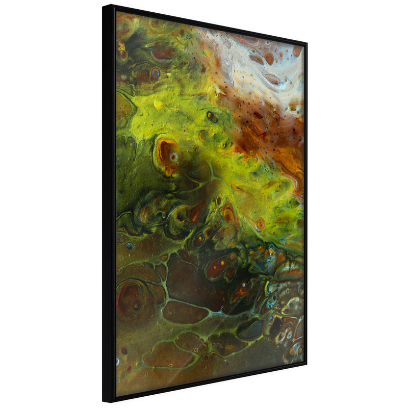 Poster - Turbulent Green  - zwart
