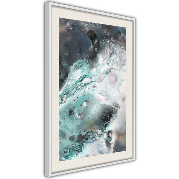 Poster - Border of Land and Water  - wit passepartout