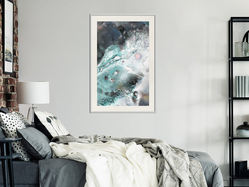 Poster - Border of Land and Water  - wit passepartout