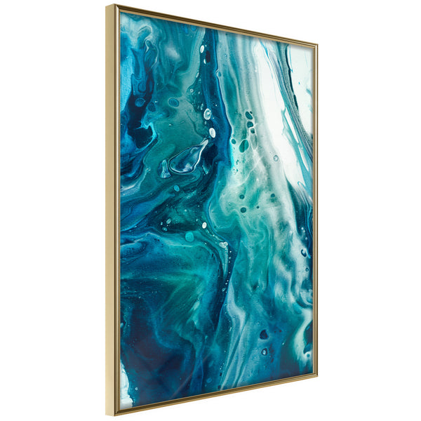 Poster - Acrylic Pouring II  - goud