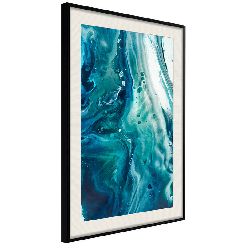 Poster - Acrylic Pouring II  - zwart passepartout