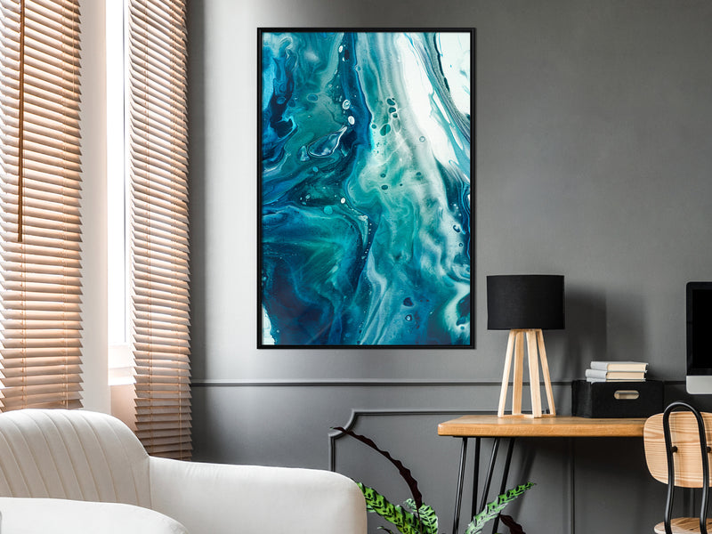 Poster - Acrylic Pouring II  - zwart