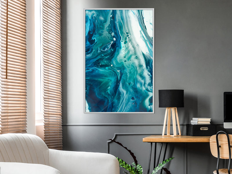 Poster - Acrylic Pouring II  - wit