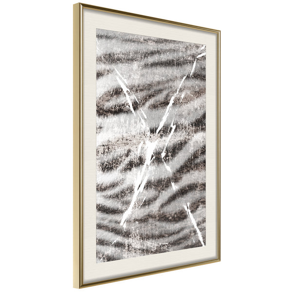 Poster - Predator Skin  - goud passepartout