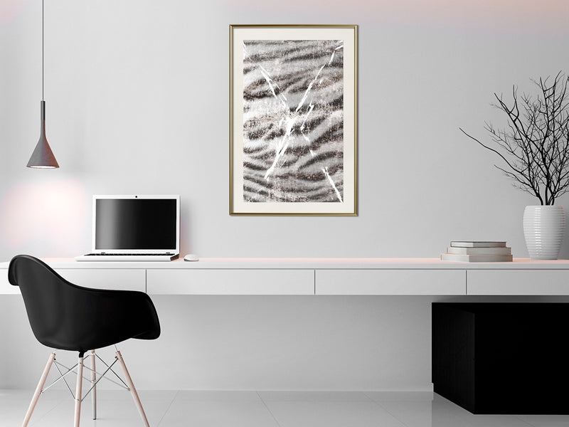 Poster - Predator Skin  - goud passepartout