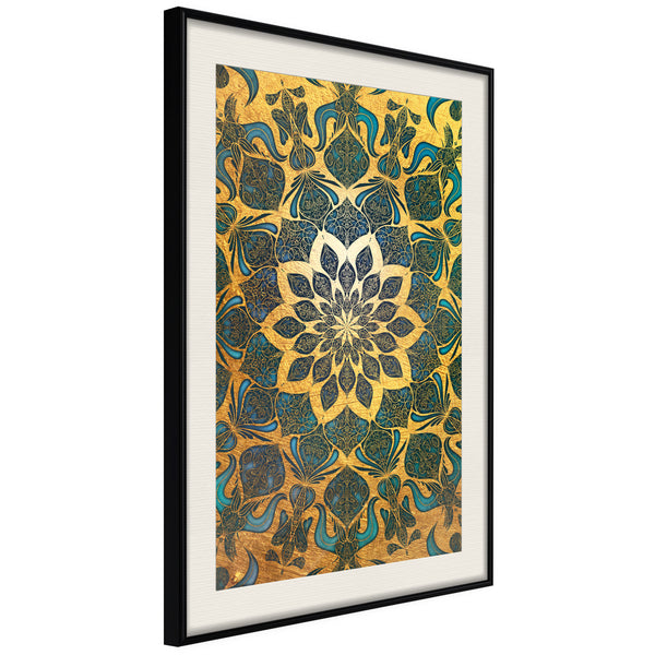 Poster - Oriental Glow  - zwart passepartout