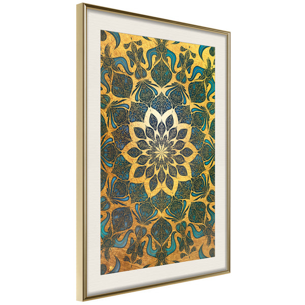 Poster - Oriental Glow  - goud passepartout