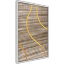 Poster - Golden Stripes  - wit