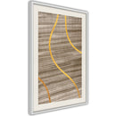 Poster - Golden Stripes  - wit passepartout