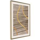 Poster - Golden Stripes  - goud passepartout