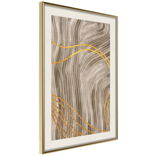 Poster - Golden Path  - goud passepartout