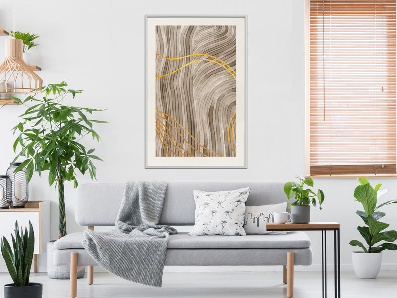Poster - Golden Path  - wit passepartout