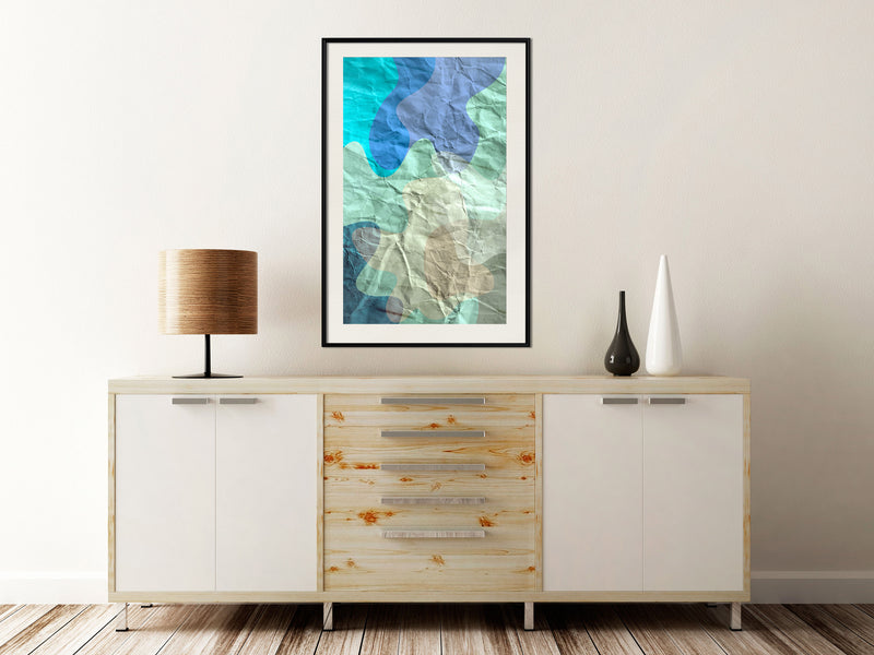 Poster - Colour Your Own Mandala III  - zwart passepartout