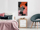 Poster - Colourful Camouflage (Orange)  - wit