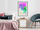 Poster - Colourful Camouflage (Pink)  - zwart passepartout