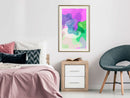 Poster - Colourful Camouflage (Pink)  - goud passepartout