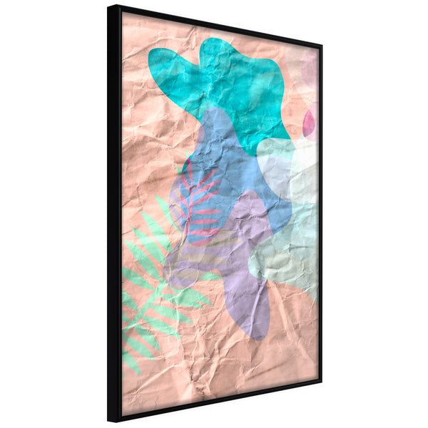 Poster - Colourful Camouflage (Peach)  - zwart