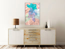 Poster - Colourful Camouflage (Peach)  - wit